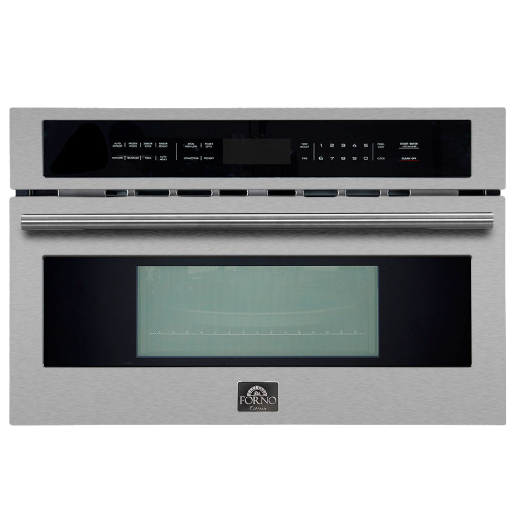 Forno Oliena 30" Built-In Microwave Convection Oven, 1.6 cu.ft., 1000W Microwave & 1750W Convection