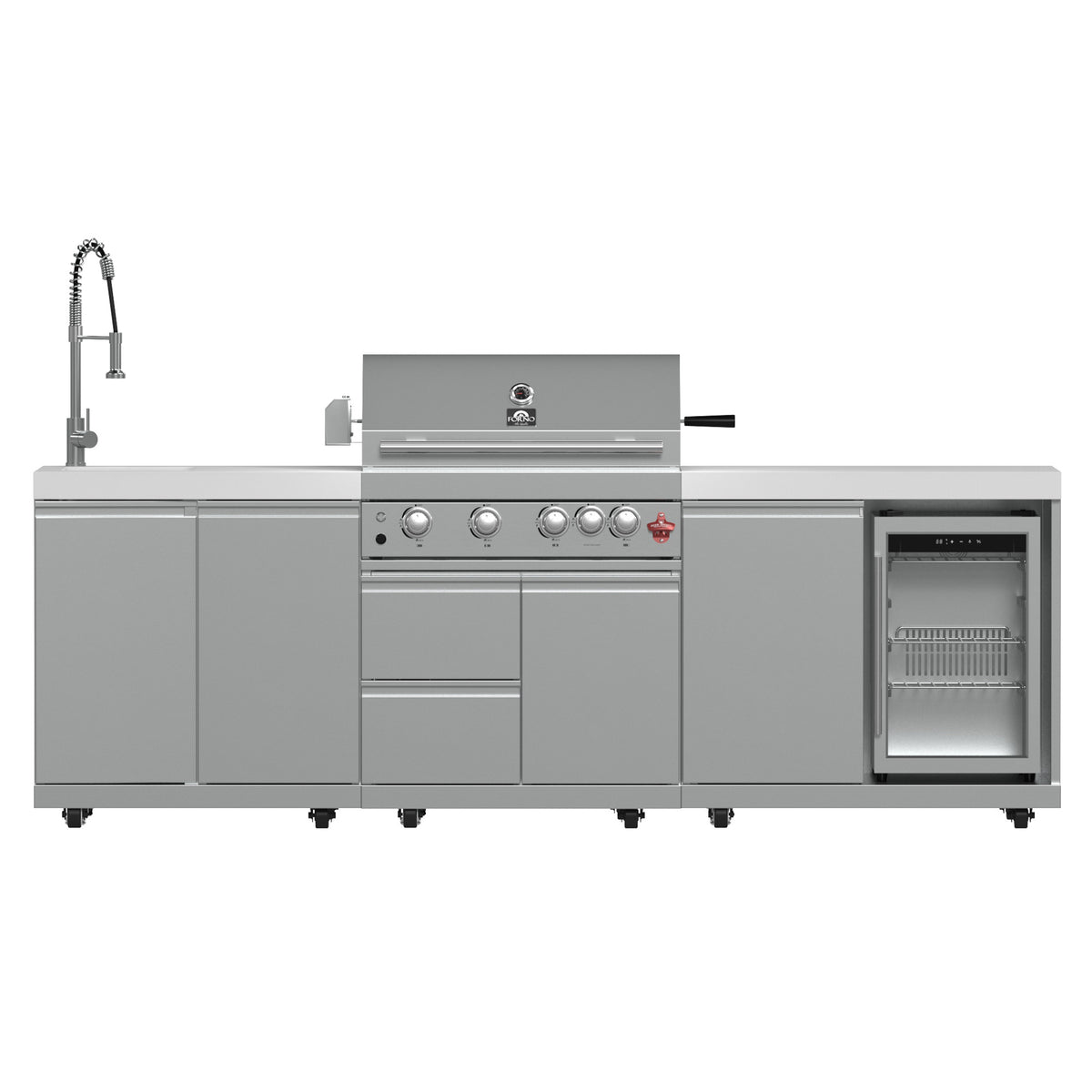 Forno Bulnes 30" BBQ, 60,000 BTU, 3 Burners with Sear & Rotisserie Infrared Burners