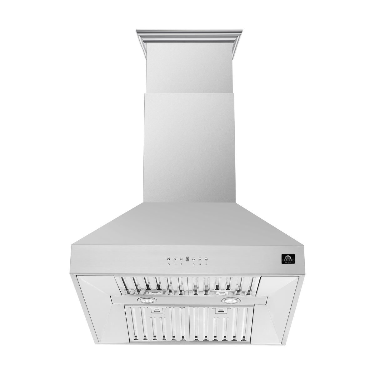 Forno Coppito 30" Island Range Hood, Stainless Steel, LED Lighting, Adjustable Fan Speeds