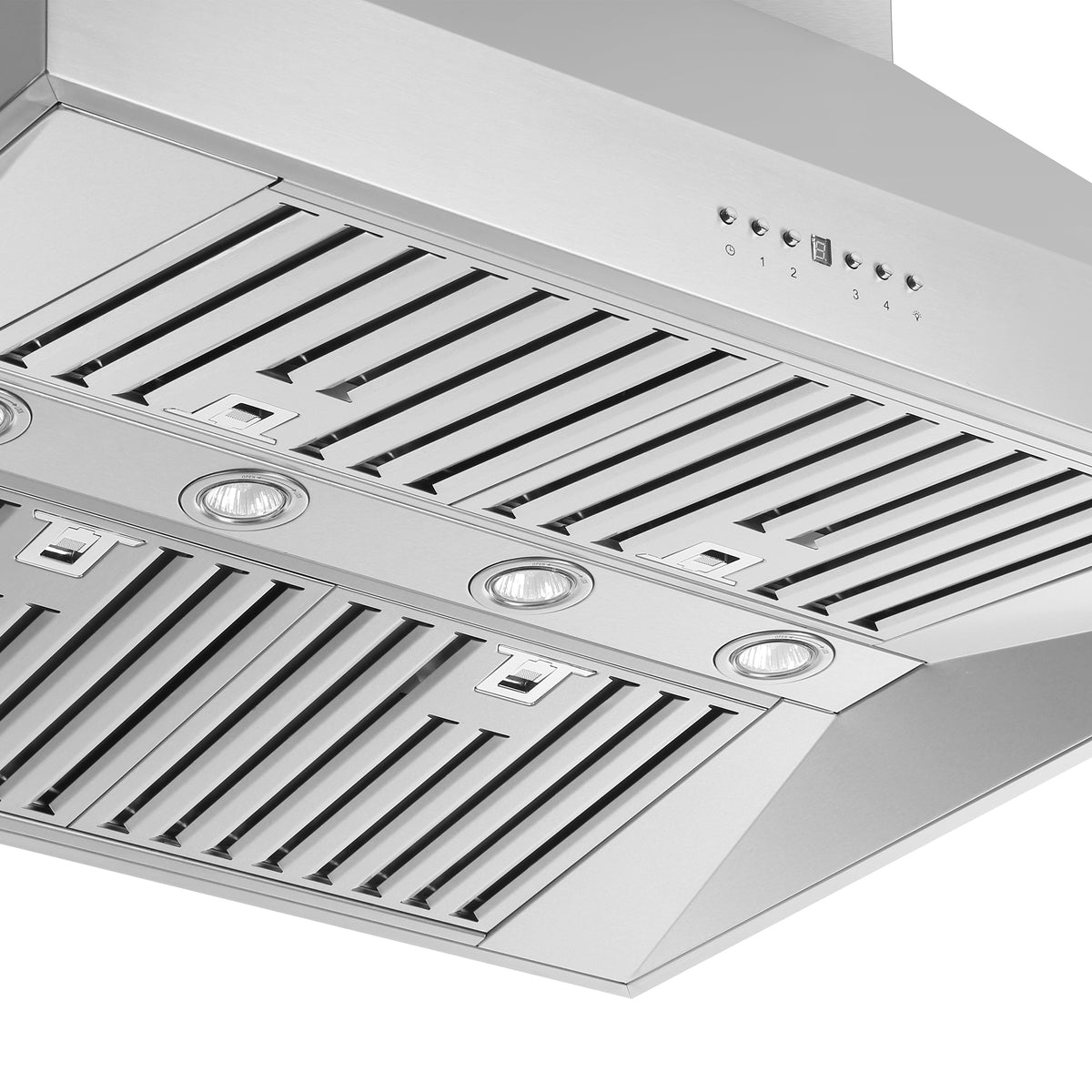Forno Coppito 36" Island Range Hood, Stainless Steel, LED Lighting, Adjustable Fan Speeds