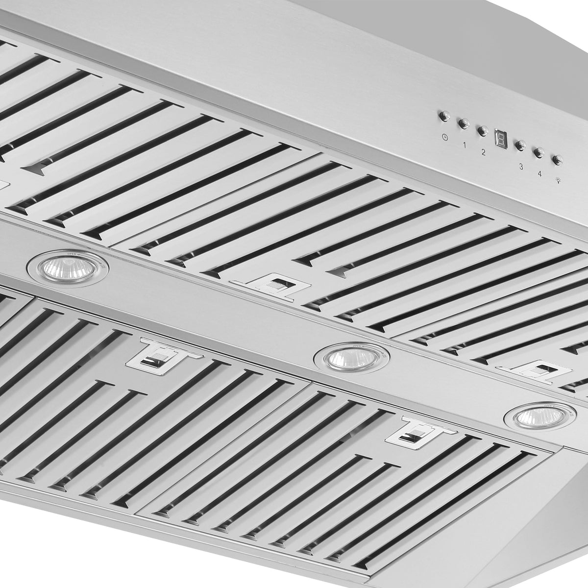 Forno Coppito 48" Island Range Hood, Stainless Steel, LED Lighting, Adjustable Fan Speeds