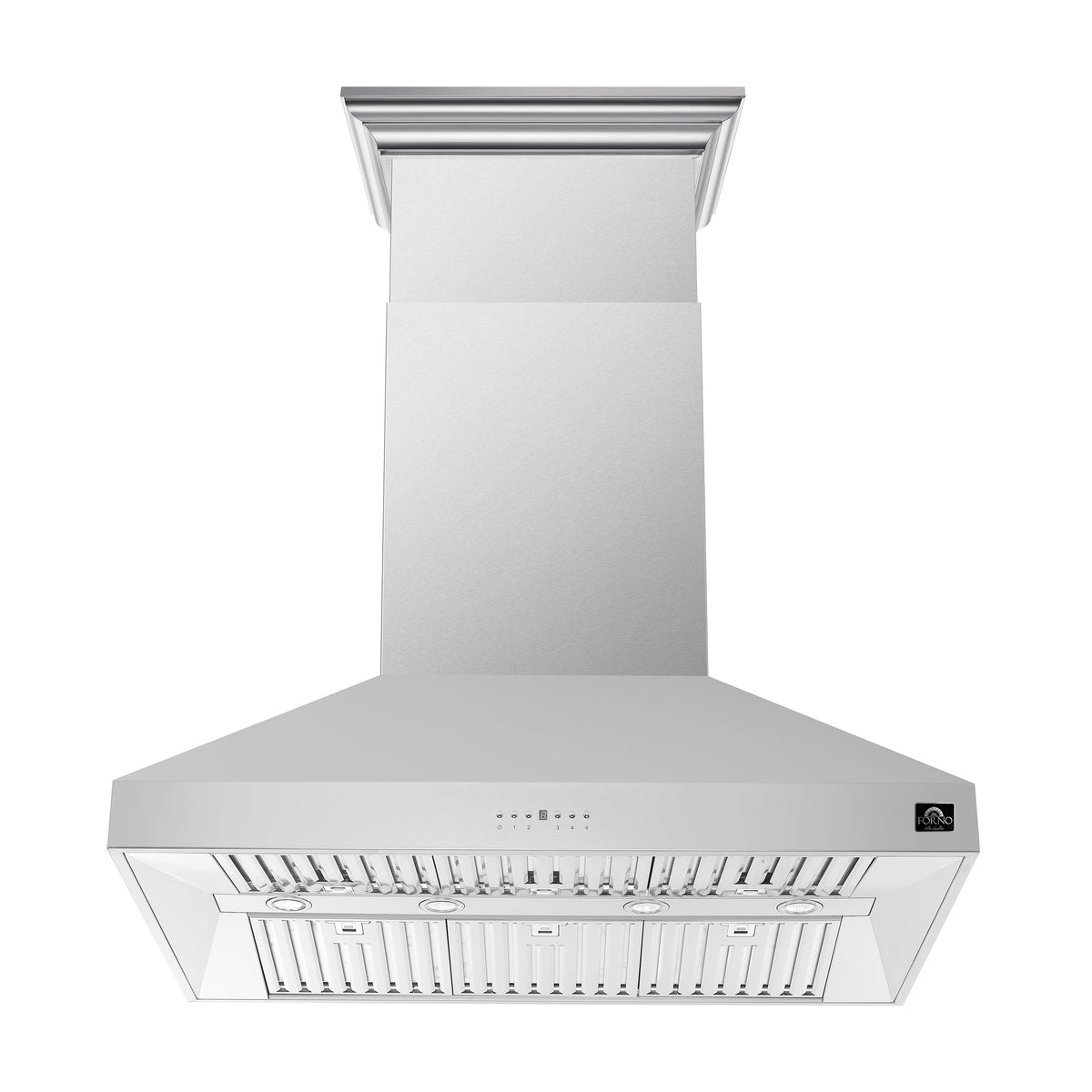Forno Coppito 48" Island Range Hood, Stainless Steel, LED Lighting, Adjustable Fan Speeds