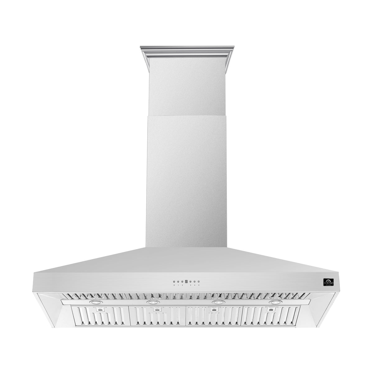 Forno Coppito 60" Island Range Hood, Stainless Steel, LED Lighting, Adjustable Fan Speeds