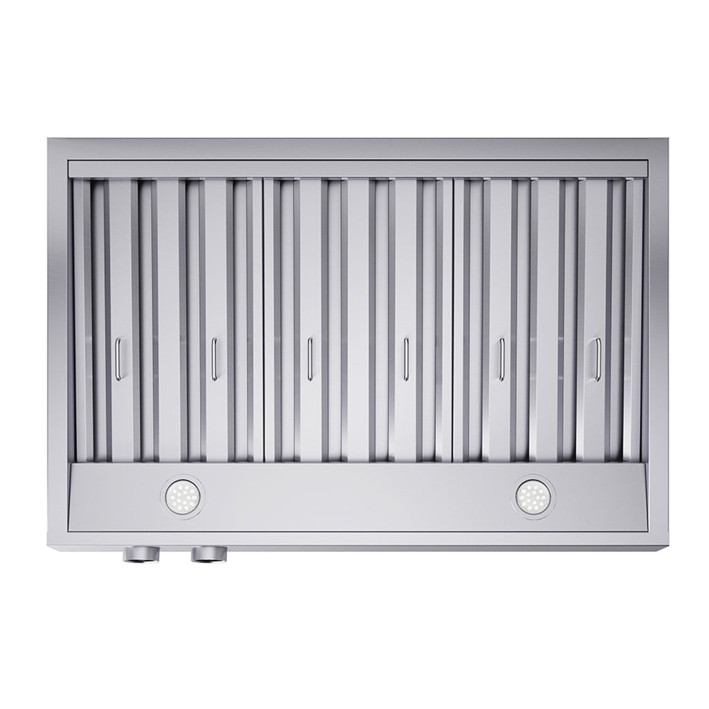 Forno Biagio 36" Wall Mounted Range Hood Stainless Steel, 600 CFM, Knob Control, Baffle Filter