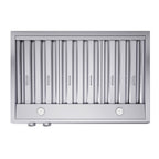 Forno Biagio 36" Wall Mounted Range Hood Stainless Steel, 600 CFM, Knob Control, Baffle Filter