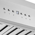 Forno Orvieto 60" Wall Mount Range Hood, LED Lighting, Heavy Duty, Stainless Steel