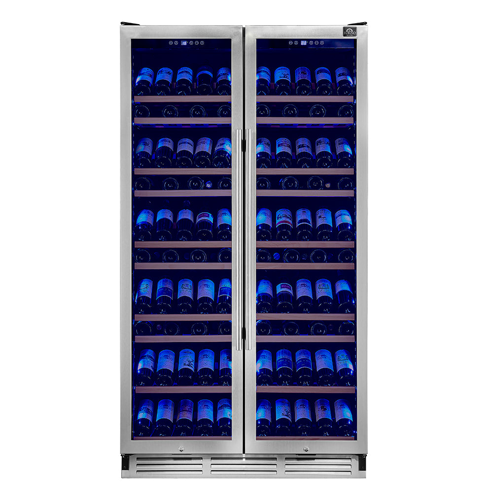 Forno Vernazza Dual Zone 40" Wine Cellar 25.07 cu.ft., 166 Bottles, UV Protection, Door Lock, Charcoal Filter