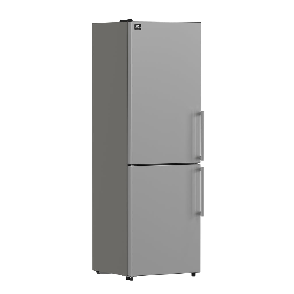 Forno Guardia 23.4" Bottom Freezer Refrigerator Left Swing Stainless Steel, 10.8 cu.ft.
