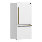 Forno 31" Milano Espresso Bottom Freezer Right Swing Door Refrigerator in White