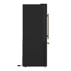 Forno Milano 2-Piece 62" Freestanding Dual Bottom Freezer Refrigerator in Black – 34.4 cu.ft, Touch Control