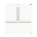 Forno Milano 2-Piece 62" Freestanding Dual Bottom Freezer Refrigerator in White – 34.4 cu.ft, Touch Control