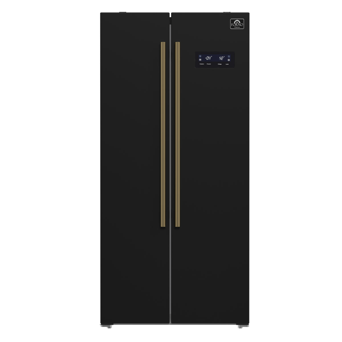Forno Salerno 33" Freestanding Side-by-Side Black Refrigerator