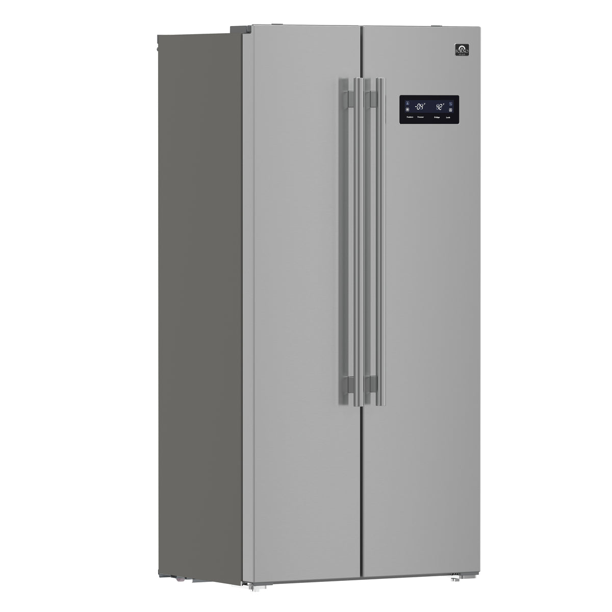 Forno Salerno 33" Freestanding Side-by-side Refrigerator Stainless Steel