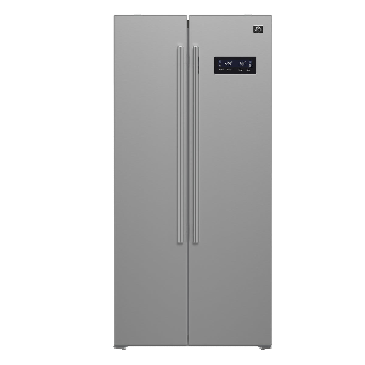Forno Salerno 33" Freestanding Side-by-side Refrigerator Stainless Steel