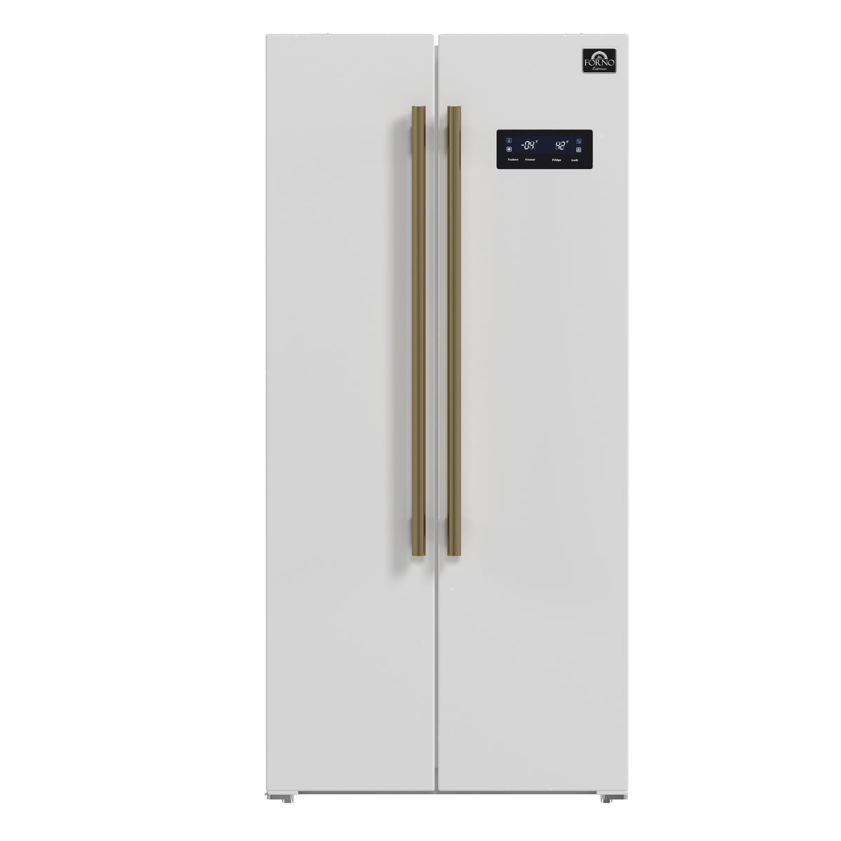 Forno Salerno 33" Freestanding Side-by-Side White Refrigerator