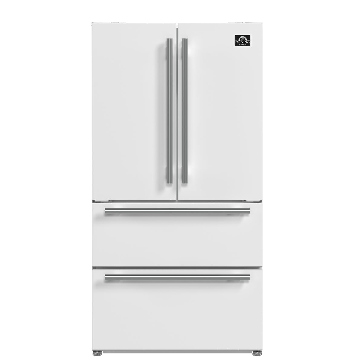 Forno Espresso Moena 36" French Door Refrigerator in White, 19.2 cu.ft with Ice Maker