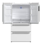 Forno Espresso Moena 36" French Door Refrigerator in White, 19.2 cu.ft with Ice Maker
