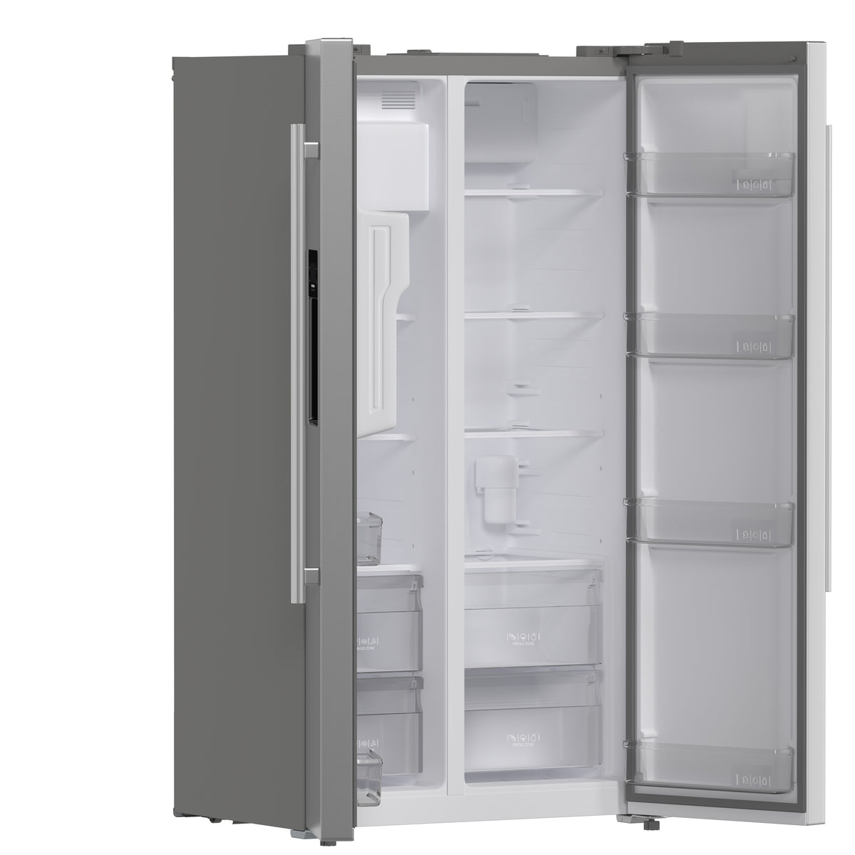 Forno Salerno 36" Side-by-Side 20 cu.ft. Freestanding Refrigerator in Stainless Steel with Ice & Water Door Dispenser