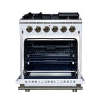 Forno Massimo 30" Freestanding Gas Range All in White with 5 Sealed Burners 68,000 BTU
