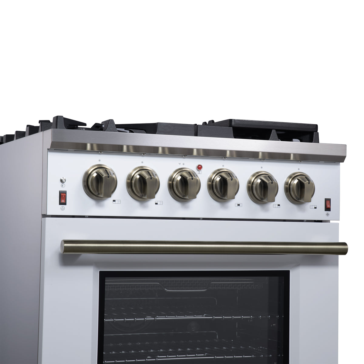 Forno Massimo 30" Freestanding Gas Range All in White with 5 Sealed Burners 68,000 BTU
