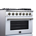 Forno Massimo 36" Freestanding Gas Range All in White with 6 Sealed Burners 83,000 BTU