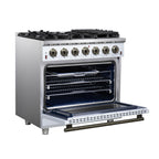 Forno Massimo 36" Freestanding Gas Range All in White with 6 Sealed Burners 83,000 BTU