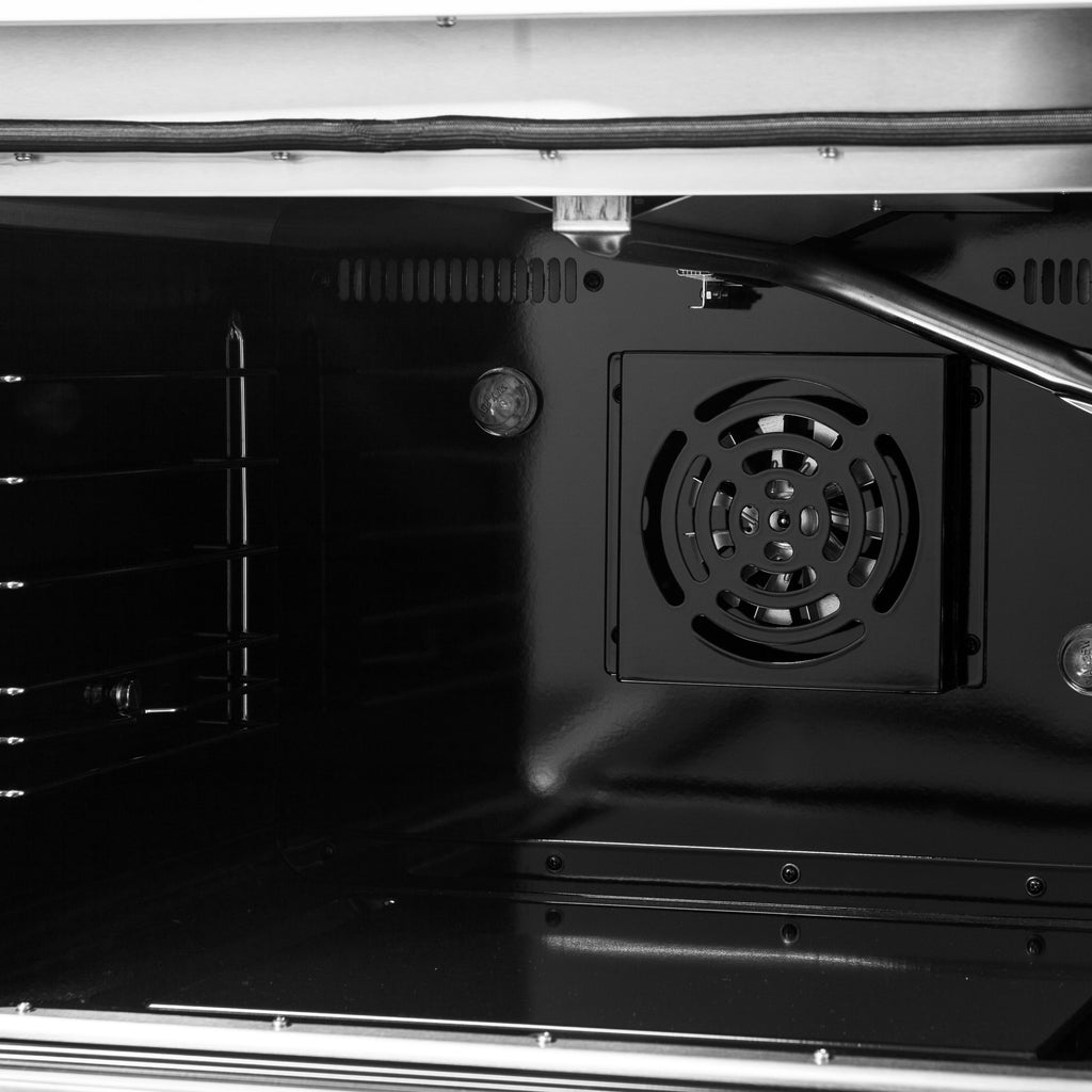 Forno Galiano 48" Freestanding Gas Range White & Antique Brass Design, 8 Burners 107,000 BTU, Griddle