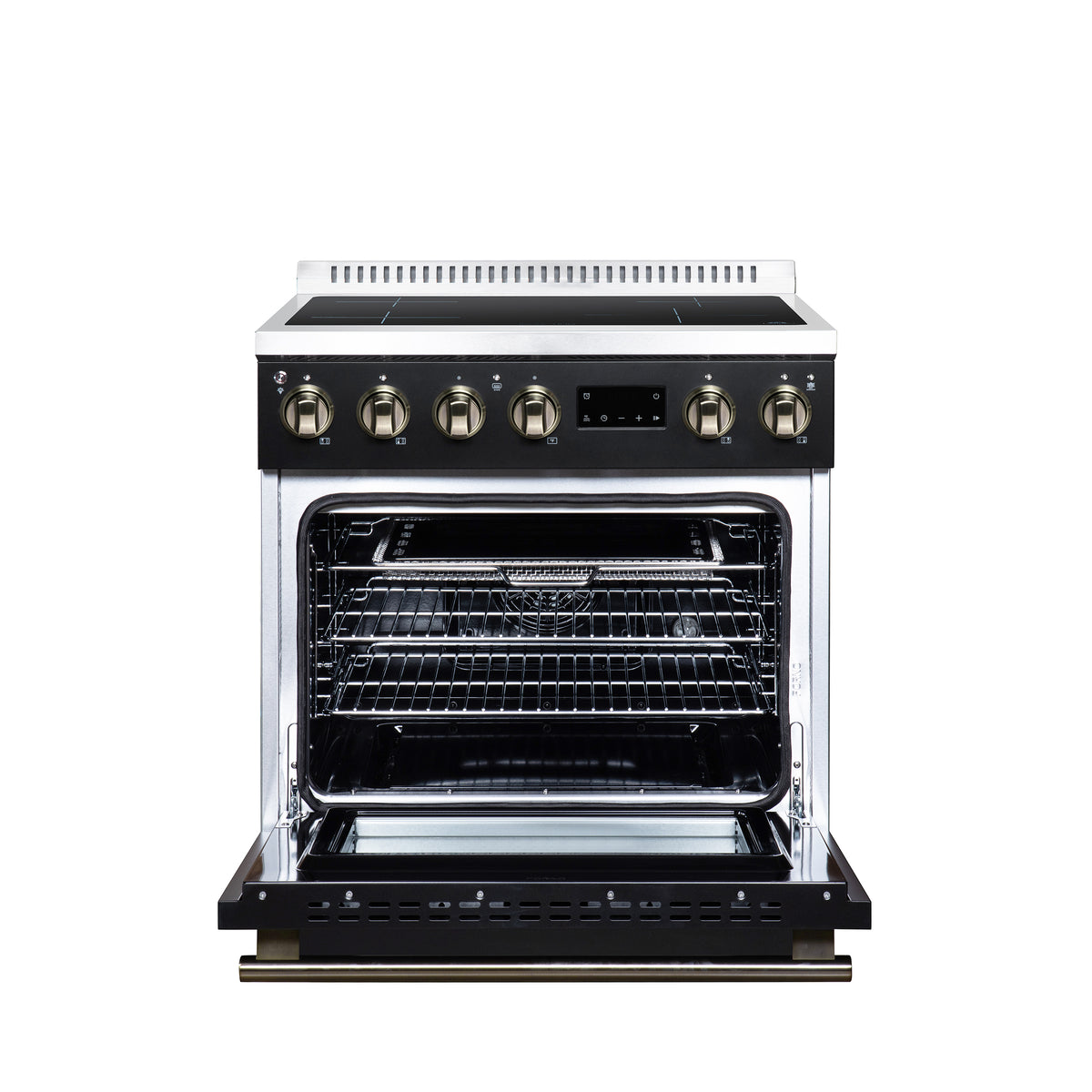 Forno Torino 30" Induction Range, 8,800W cooktop, 4.32 cf. True Convection Oven, Air Fry, Air Sous Vide