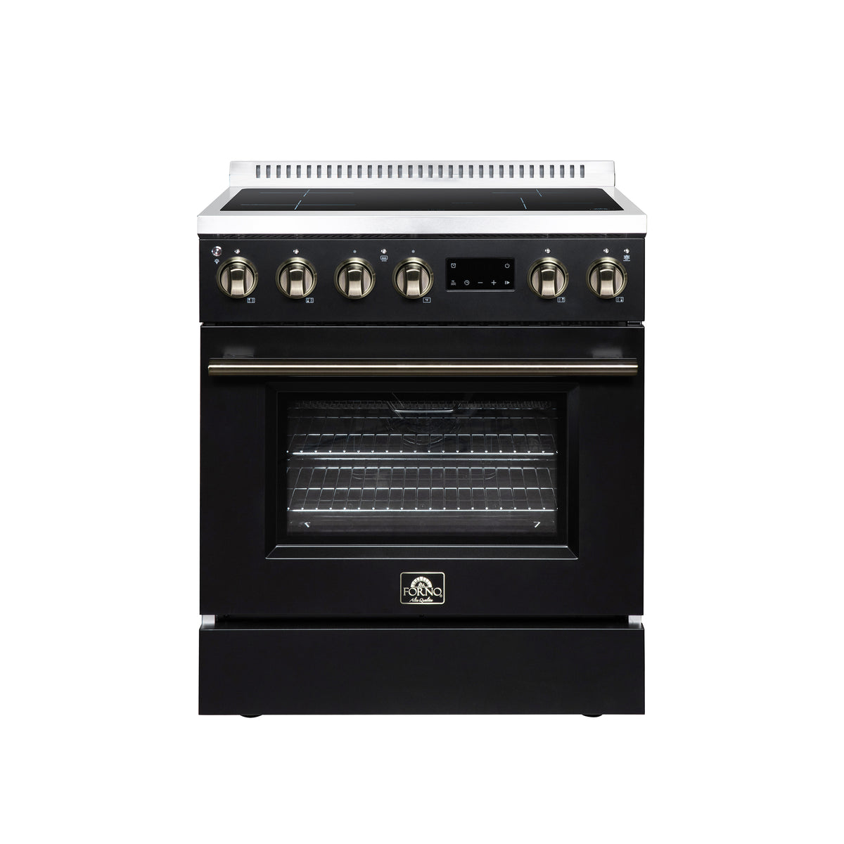 Forno Torino 30" Induction Range, 8,800W cooktop, 4.32 cf. True Convection Oven, Air Fry, Air Sous Vide