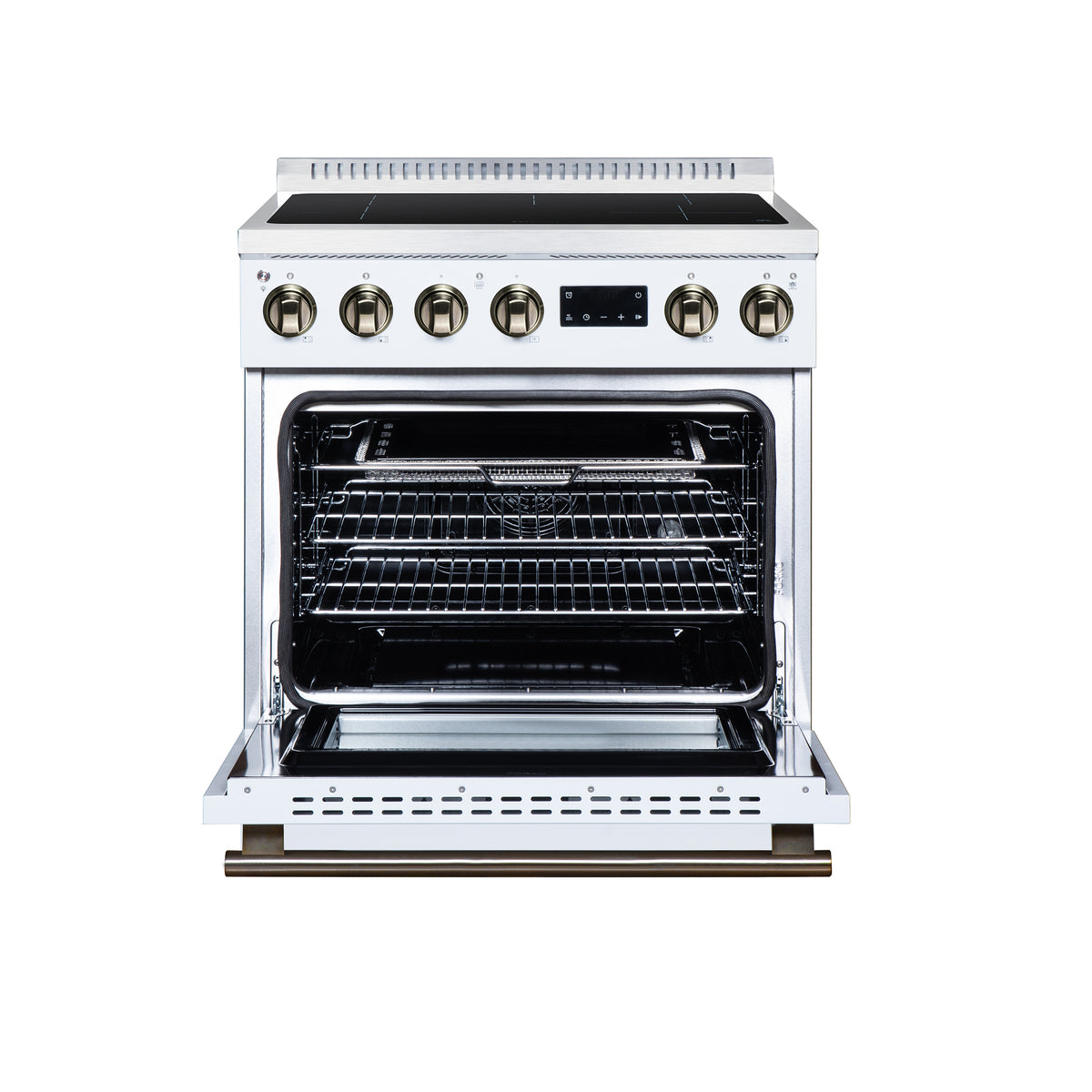 Forno Torino 30" Induction Range, 8,800W cooktop, 4.32 cf. True Convection Oven, Air Fry, Air Sous Vide