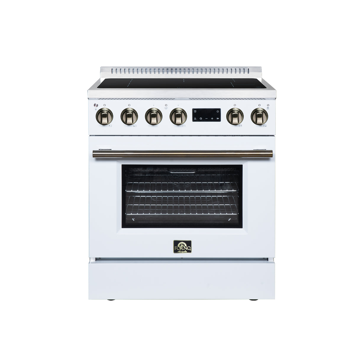 Forno Torino 30" Induction Range, 8,800W cooktop, 4.32 cf. True Convection Oven, Air Fry, Air Sous Vide