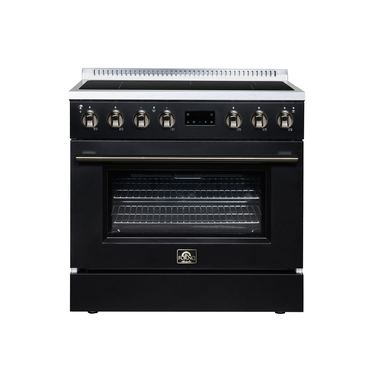 Forno Torino 36" Induction Range, 10,900W cooktop, 5.36 cf. True Convection Oven, Air Fry, Air Sous Vide