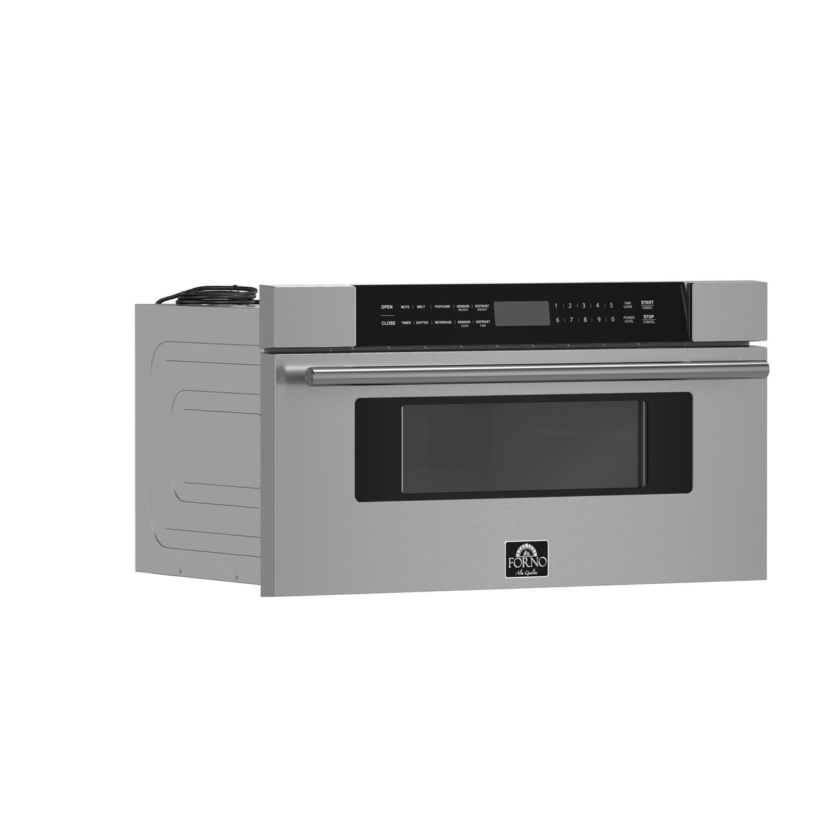 Forno Capoliveri 30" Microwave Drawer, Stainless-Steel, 1.2 cu.ft., 900 Watt, Defrost Rack