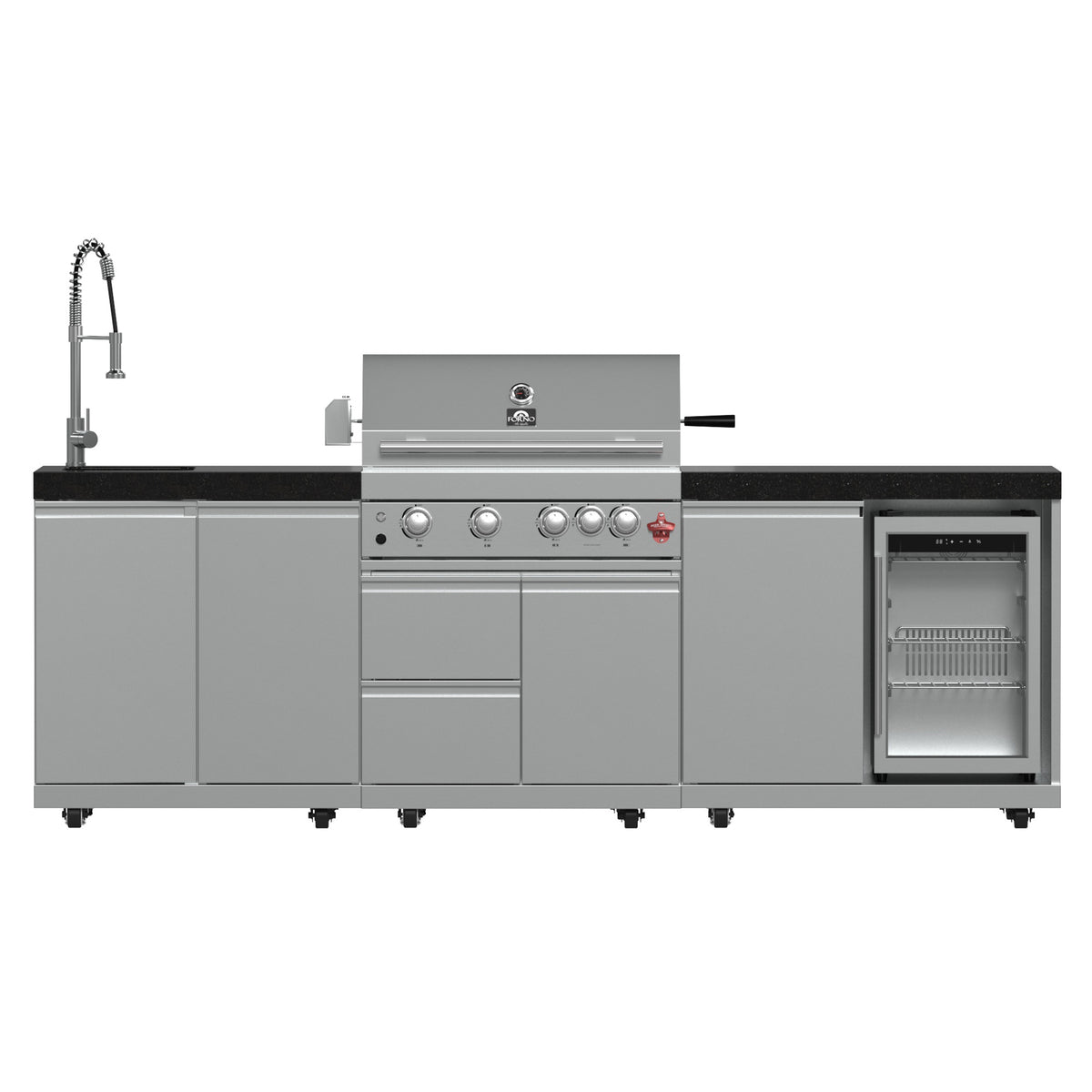 Forno Bulnes 30" BBQ, 60,000 BTU, 3 Burners with Sear & Rotisserie Infrared Burners