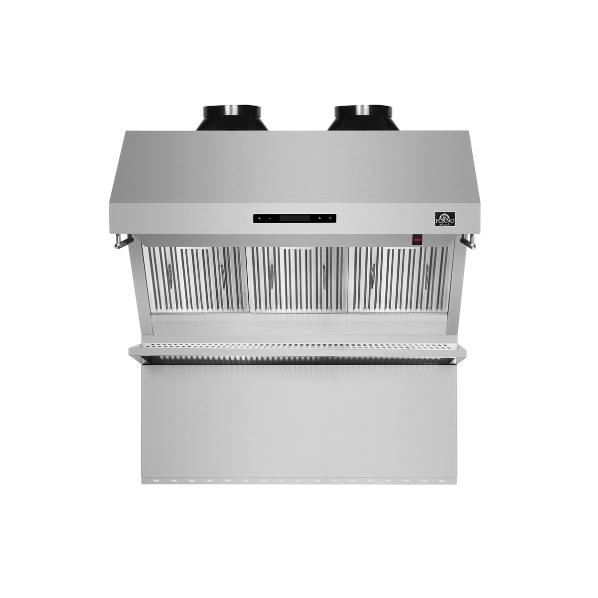 Forno Savona 36” Wall Mount Range Hood Stainless Steel, 1200 CFM, Baffle Filters, Heating Lamp, Warming Shelf