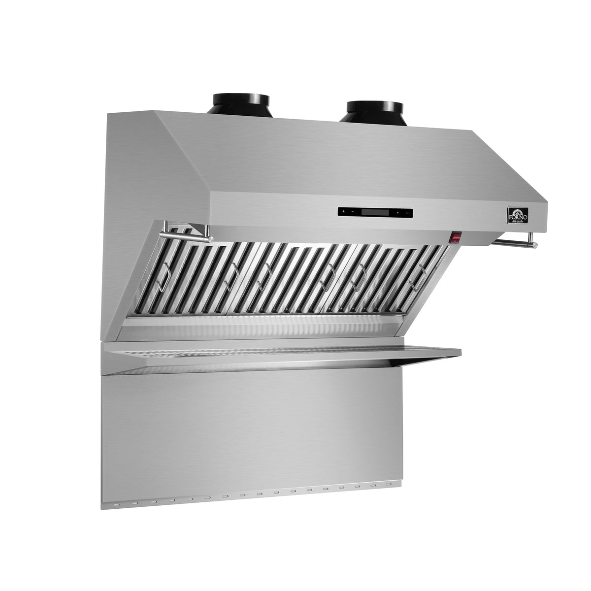Forno Savona 36” Wall Mount Range Hood Stainless Steel, 1200 CFM, Baffle Filters, Heating Lamp, Warming Shelf