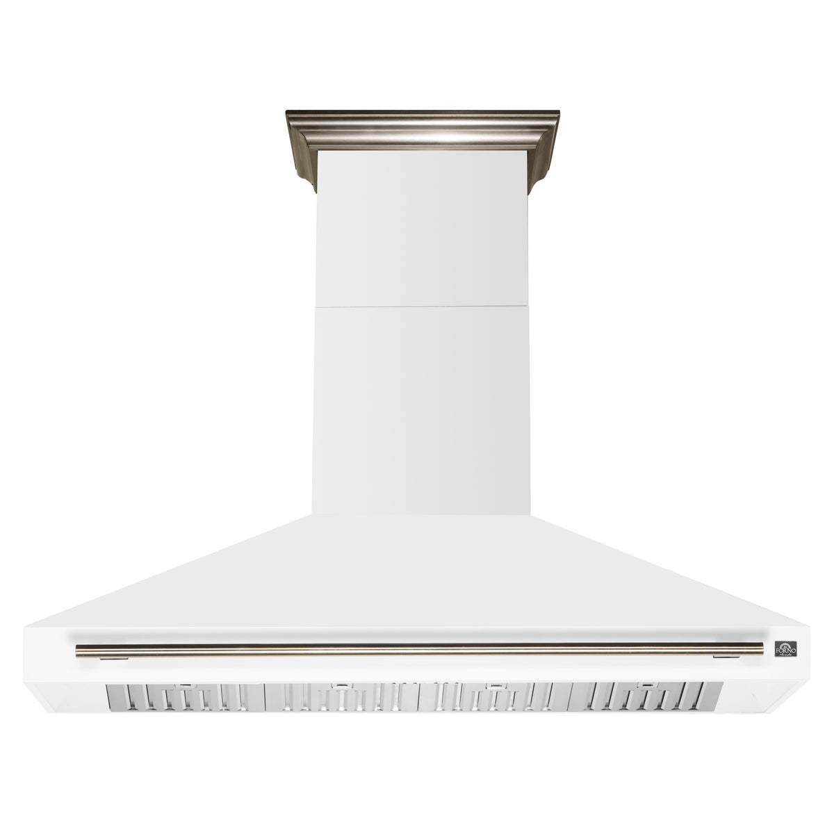 Forno Aria 60" Wall-Mounted Kitchen Range Hood in White with 1200 CFM, 4 Speeds, Ducted Venting, Timer