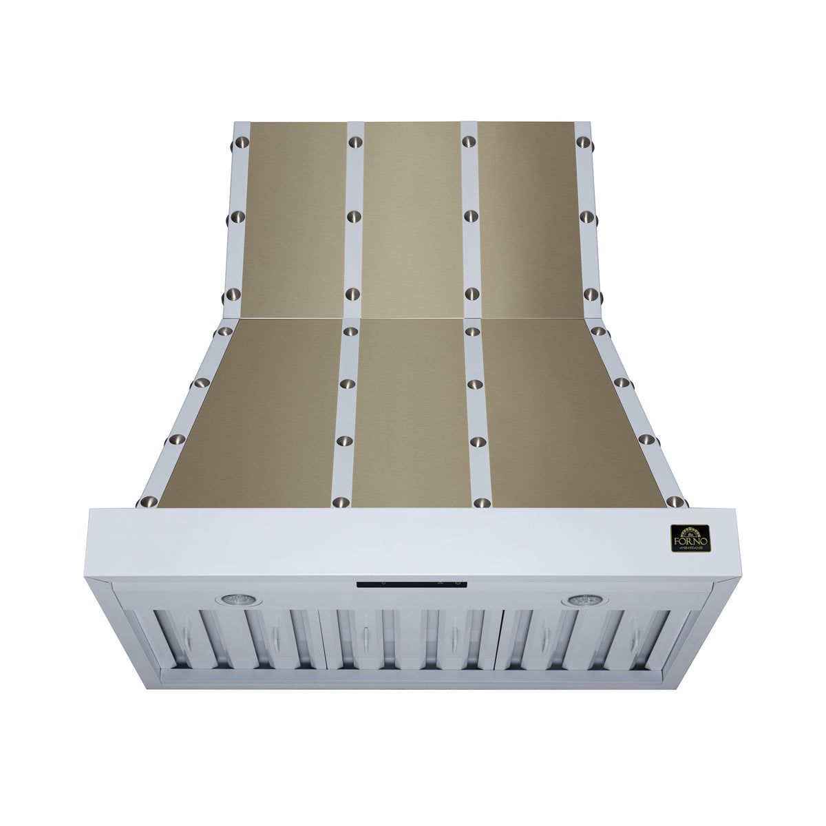 Forno Ambassador 36" Range Hood in White with 427 CFM, 3 speeds, Dishwasher safe Baffle filters
