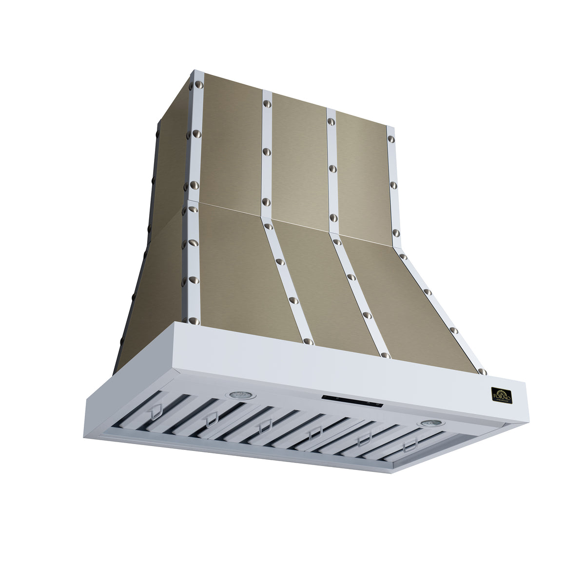 Forno Ambassador 36" Range Hood in White with 427 CFM, 3 speeds, Dishwasher safe Baffle filters