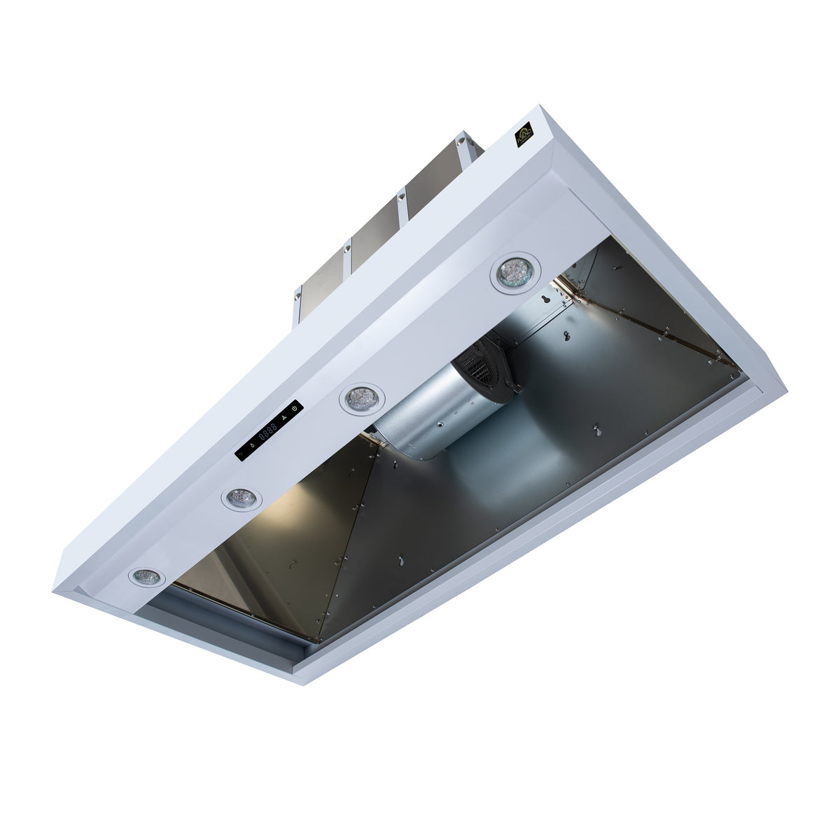 Forno Ambassador 48" Range Hood in White with 304 CFM, 3 speeds, Dishwasher safe Baffle filters