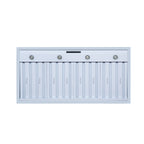 Forno Ambassador 48" Range Hood in White with 304 CFM, 3 speeds, Dishwasher safe Baffle filters