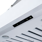 Forno Ambassador 48" Range Hood in White with 304 CFM, 3 speeds, Dishwasher safe Baffle filters