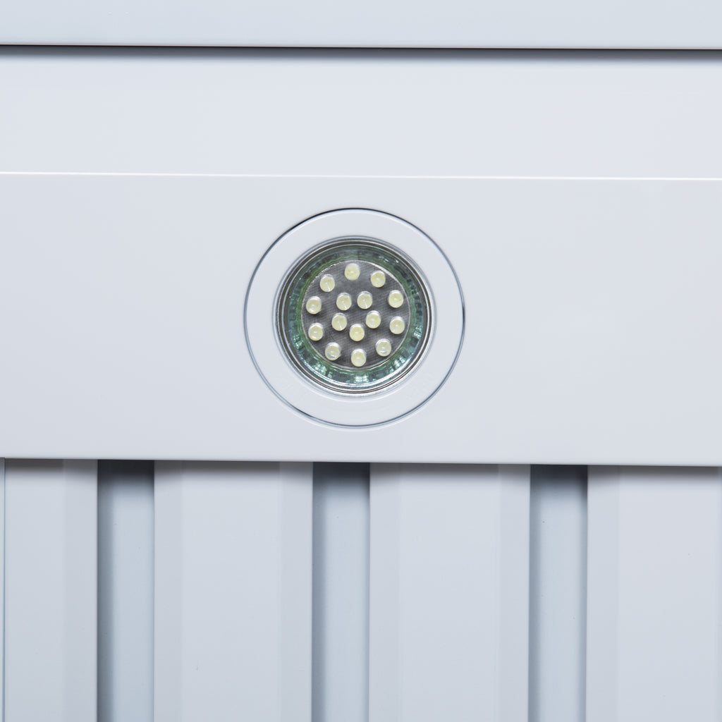Forno Ambassador 48" Range Hood in White with 304 CFM, 3 speeds, Dishwasher safe Baffle filters