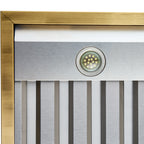 Forno Vittorio 36" Wall Mount Range Hood in Black & Antique Brass Trim