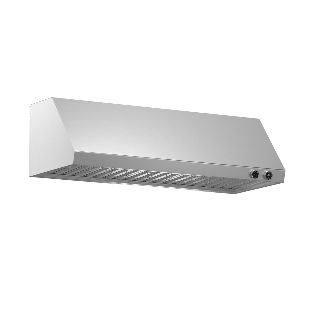 Forno Biagio 60" Wall Mounted Range Hood Stainless Steel, 1200 CFM, Knob Control, Baffle Filter