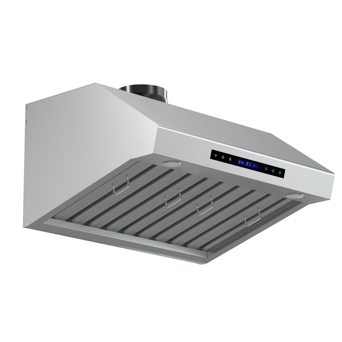 Forno Palazzo 30" Wall Mounted Range Hood, Stainless Steel, Heavy Duty Baffle Filters, Remote Control