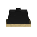 Forno Vittorio 36" Wall Mount Range Hood in Black & Antique Brass Trim