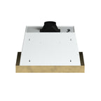 Forno Vittorio 36" Wall Mount Range Hood in Black & Antique Brass Trim