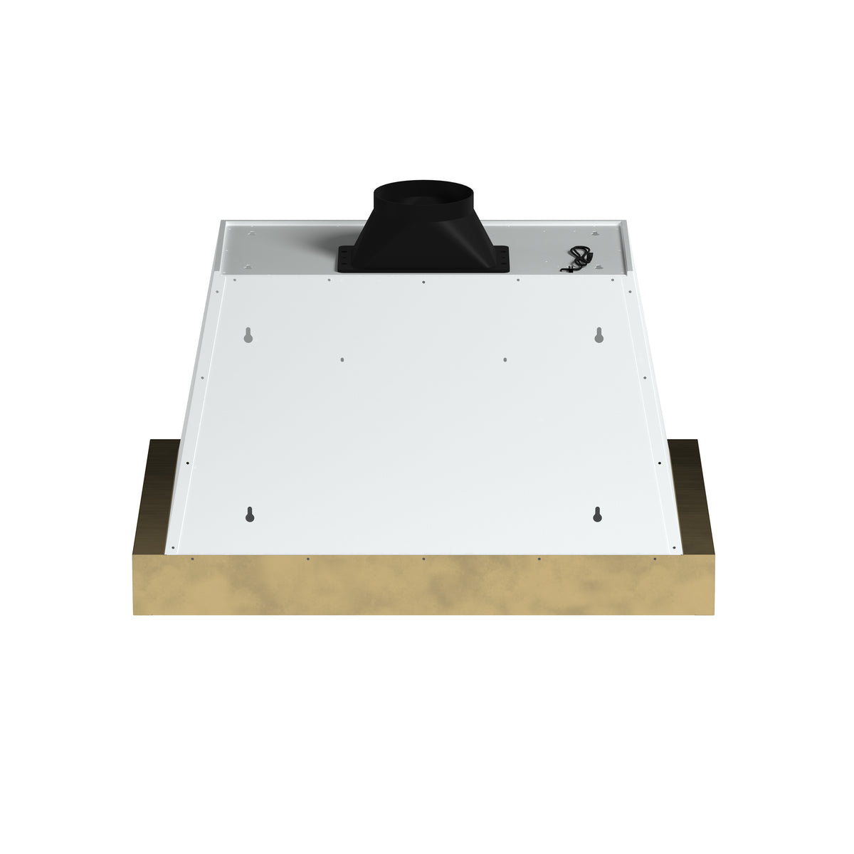 Forno Vittorio 36" Wall Mount Range Hood in Black & Antique Brass Trim