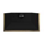 Forno Vittorio 48" Wall Mount Range Hood in Black & Antique Brass Trim
